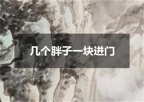 几个胖子一块进门