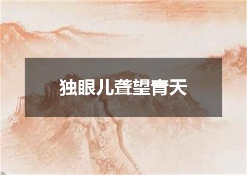独眼儿聋望青天