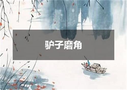 驴子磨角