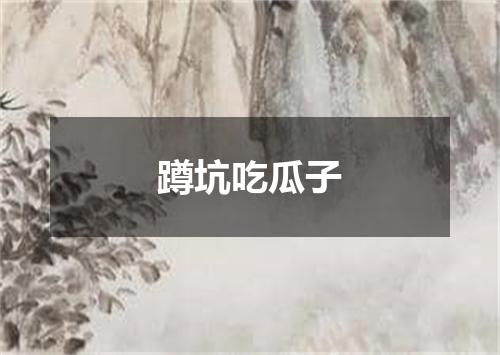 蹲坑吃瓜子
