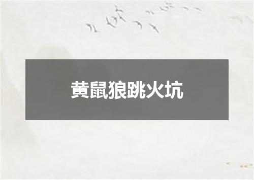 黄鼠狼跳火坑