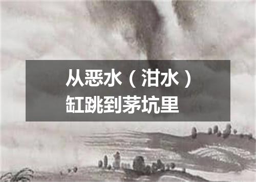 从恶水（泔水）缸跳到茅坑里
