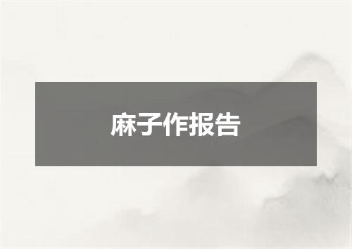 麻子作报告