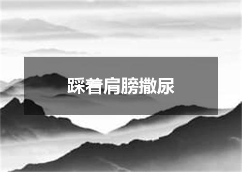 踩着肩膀撒尿