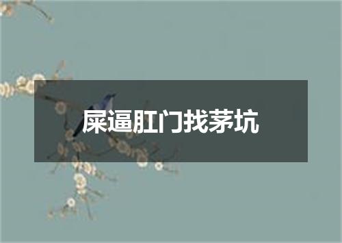 屎逼肛门找茅坑