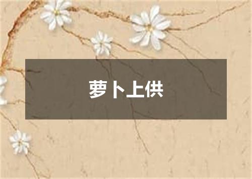 萝卜上供