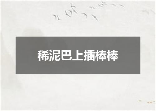 稀泥巴上插棒棒