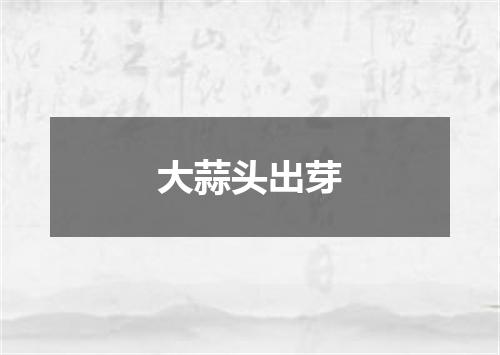 大蒜头出芽