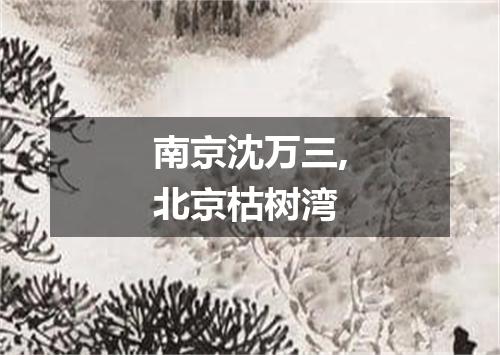 南京沈万三,北京枯树湾