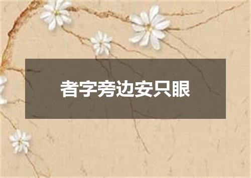者字旁边安只眼