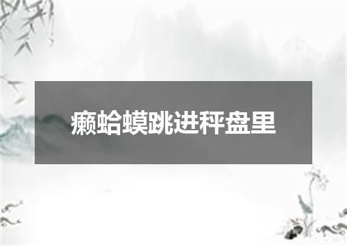 癞蛤蟆跳进秤盘里