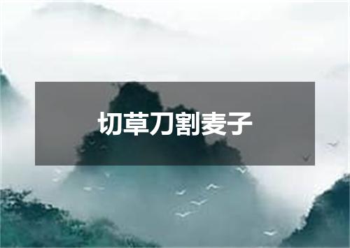 切草刀割麦子