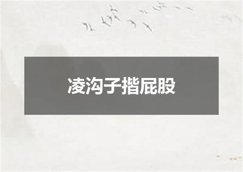 凌沟子揩屁股