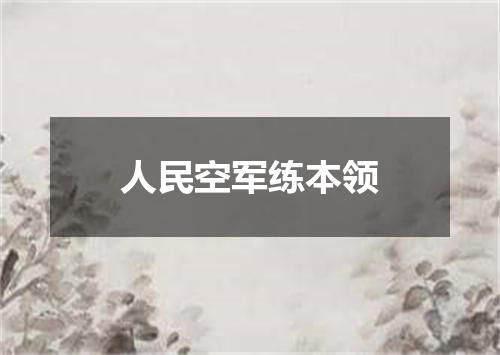人民空军练本领
