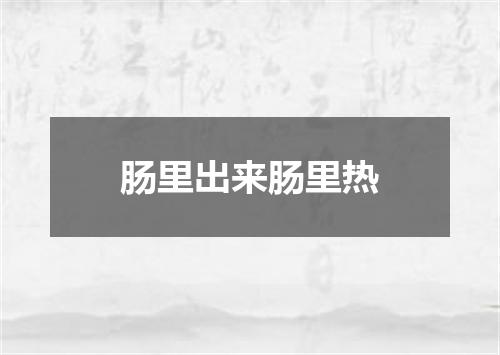 肠里出来肠里热