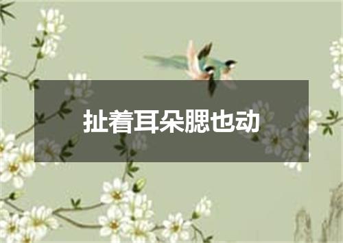 扯着耳朵腮也动