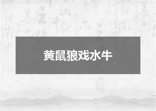 黄鼠狼戏水牛