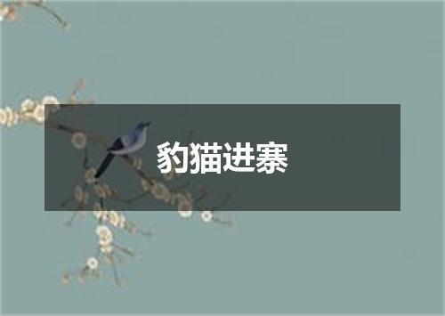 豹猫进寨