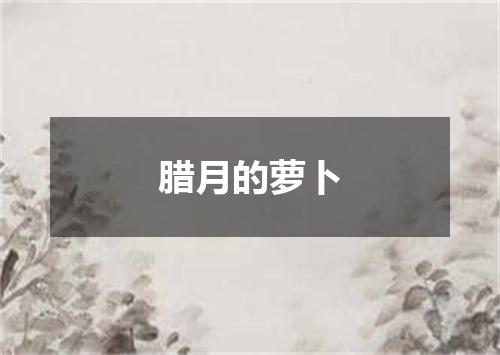 腊月的萝卜