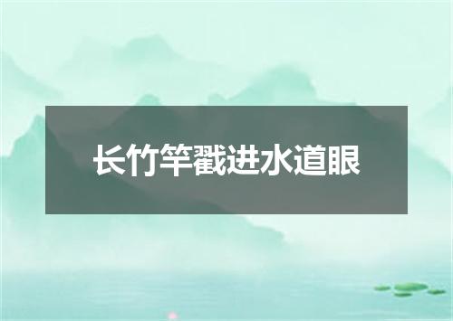 长竹竿戳进水道眼