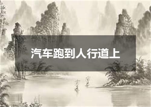 汽车跑到人行道上