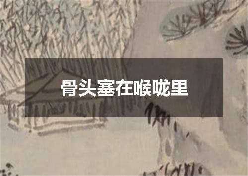 骨头塞在喉咙里
