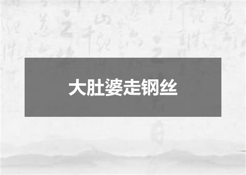 大肚婆走钢丝