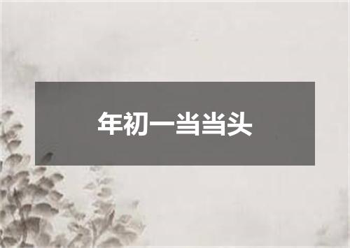 年初一当当头