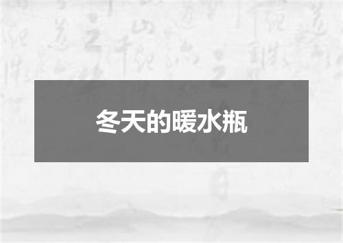 冬天的暖水瓶