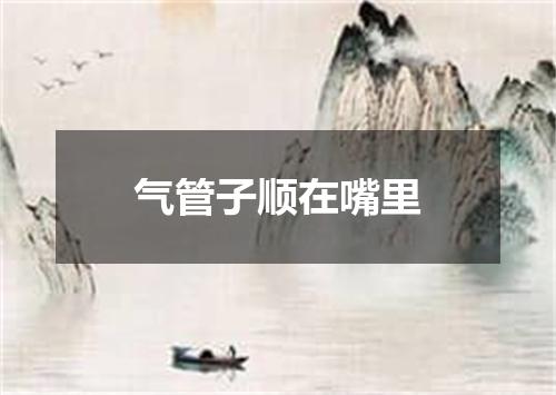 气管子顺在嘴里