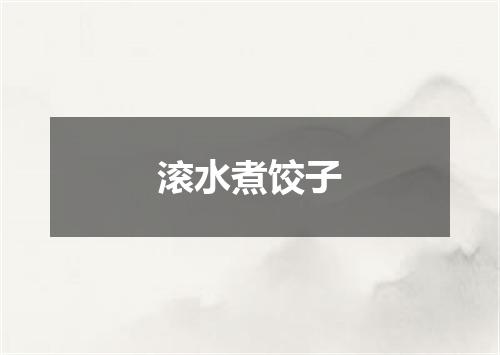 滚水煮饺子