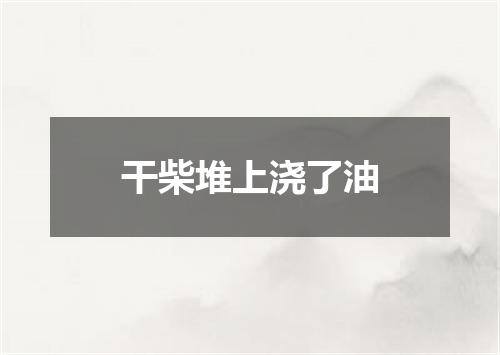 干柴堆上浇了油