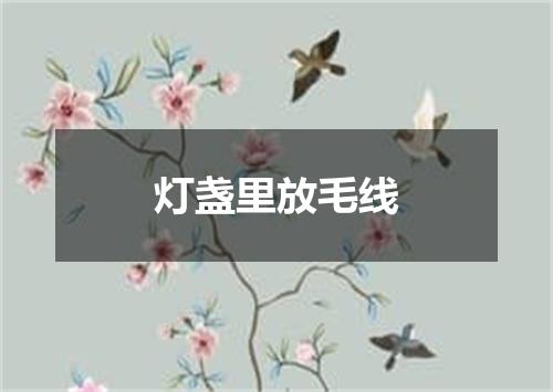灯盏里放毛线