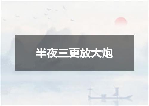 半夜三更放大炮