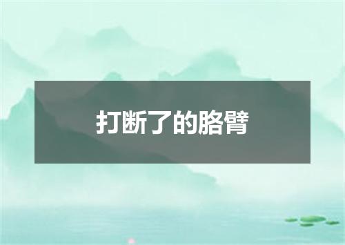 打断了的胳臂
