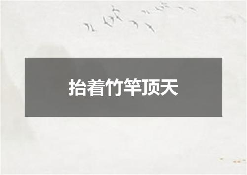 抬着竹竿顶天