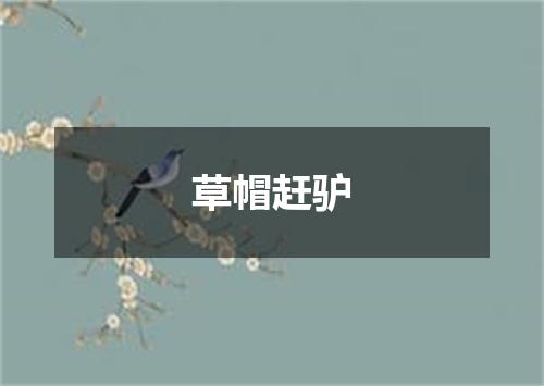 草帽赶驴