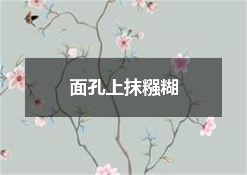 面孔上抹糨糊