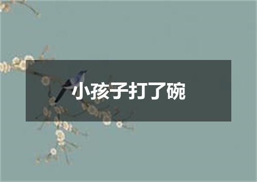 小孩子打了碗