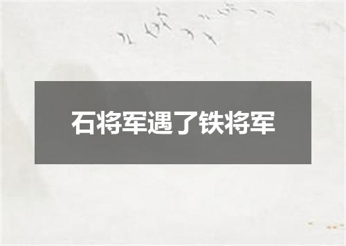 石将军遇了铁将军