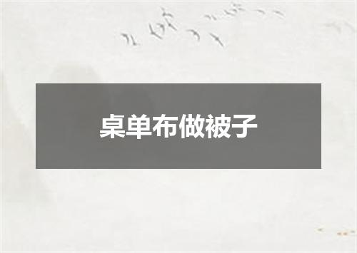 桌单布做被子