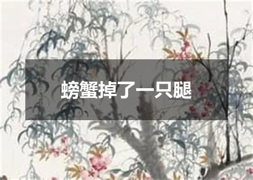 螃蟹掉了一只腿