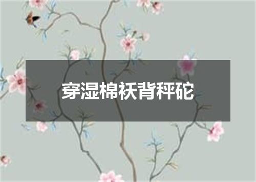 穿湿棉袄背秤砣