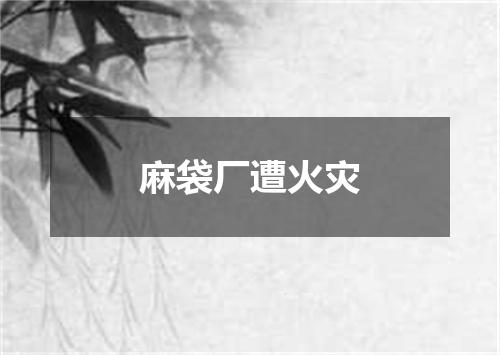 麻袋厂遭火灾