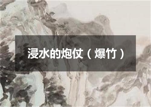 浸水的炮仗（爆竹）