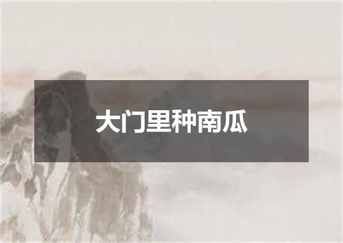 大门里种南瓜