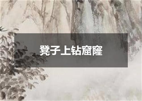 凳子上钻窟窿