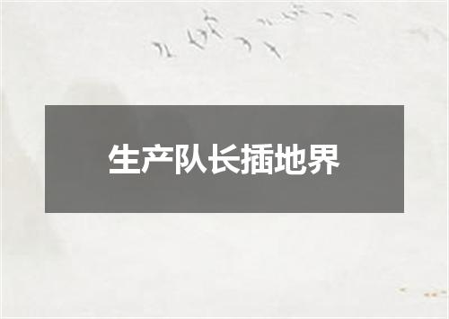 生产队长插地界