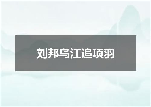 刘邦乌江追项羽