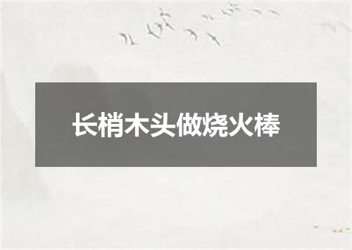 长梢木头做烧火棒
